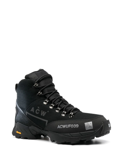 A-cold-wall* Logo-print Mesh High-top Sneakers In Black