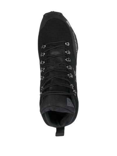 Shop A-cold-wall* Logo-print Mesh High-top Sneakers In Black