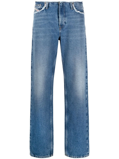 Shop Diesel D-ark Straight-leg Jeans In Blue