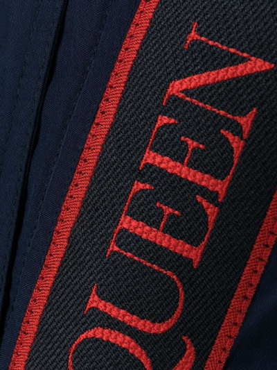 Shop Alexander Mcqueen Logo-print Detail Swim Shorts In Blue