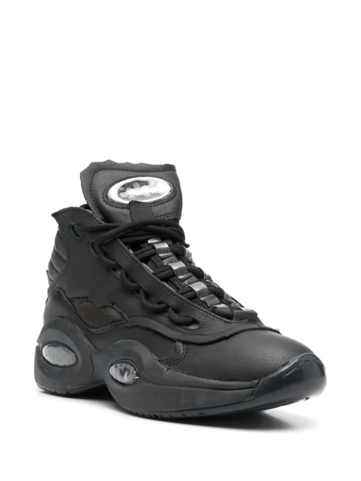 Maison Margiela X Reebok Question Mid Memory Of Sneakers In Black
