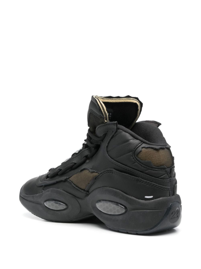 Maison Margiela X Reebok Question Mid Memory Of Sneakers In Black