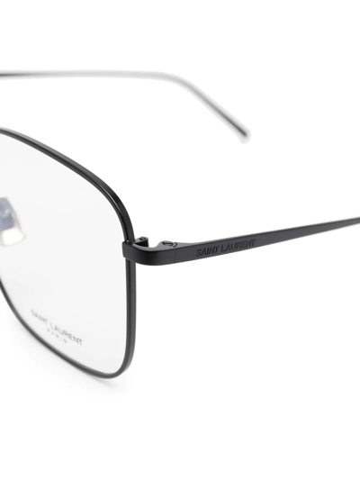 Shop Saint Laurent Square-frame Eyeglasses In Black
