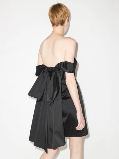 Shop Bernadette Sacha Off-shoulder Mini Dress In Black
