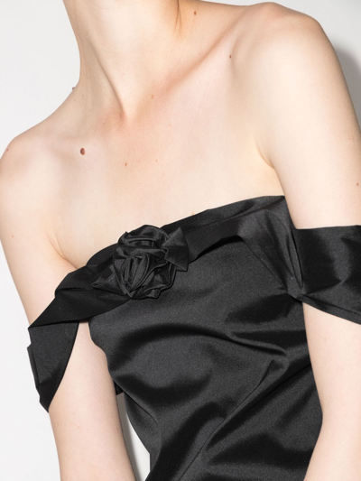 Shop Bernadette Sacha Off-shoulder Mini Dress In Black