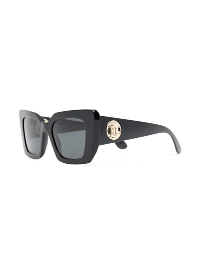 Burberry Eyewear Daisey Tb Monogram Sunglasses In Black