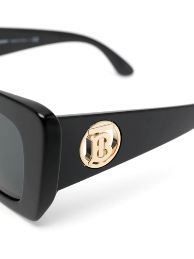 Burberry Eyewear Daisey Tb Monogram Sunglasses In Black