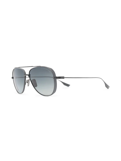 Shop Dita Eyewear Subsystem Pilot-frame Sunglasses In Silver