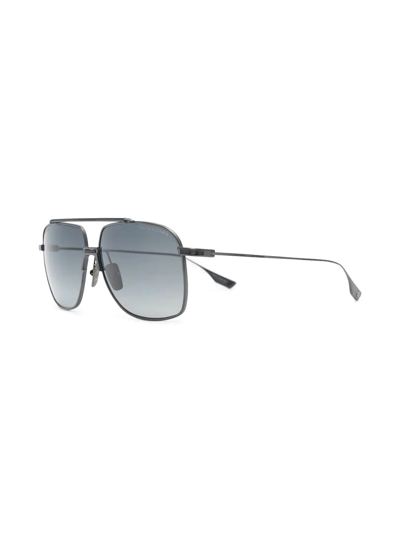 Shop Dita Eyewear Alkamx Navigator-frame Sunglasses In Silver