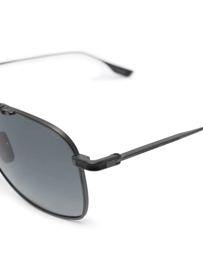 Shop Dita Eyewear Alkamx Navigator-frame Sunglasses In Silver