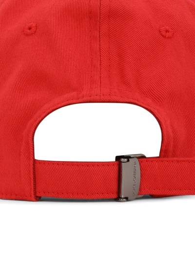 Shop Dolce & Gabbana Logo-appliqué Baseball Cap In Orange