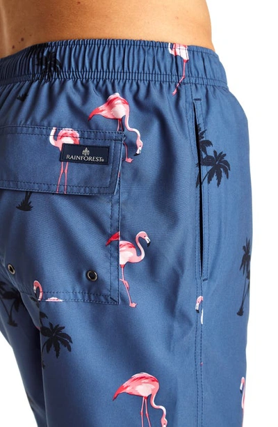Shop Rainforest Flamingo Blues Trunks In Navy