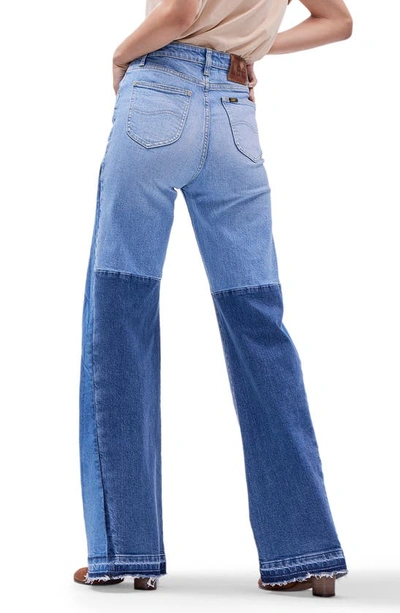 Shop Lee High Waist Release Hem Pieced Flare Jeans In Janet