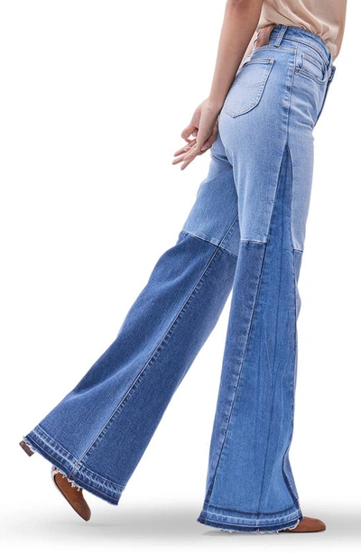 Shop Lee High Waist Release Hem Pieced Flare Jeans In Janet