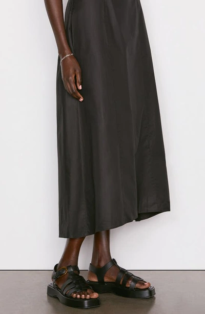 Shop Frame Back Cutout Stretch Cotton Midi Dress In Noir