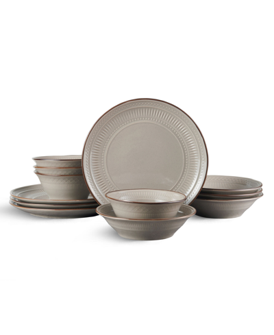 Pfaltzgraff Easton 12 Piece Dinnerware Set In Taupe