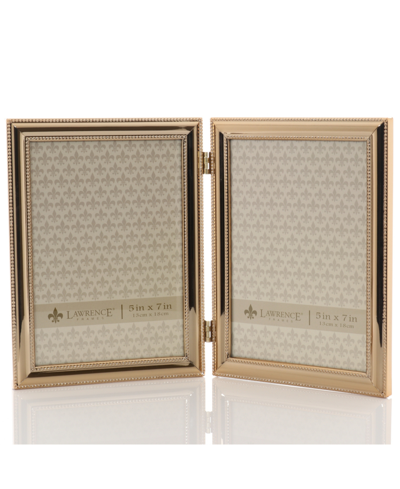 Shop Lawrence Frames Classic Double Beaded Picture Frame, 5" X 7" In Gold-tone