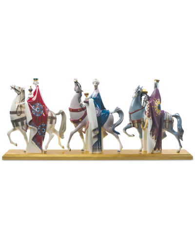 Shop Lladrò Porcelain King Melchior, Gaspar & Balthasar Limited Edition Figurine In Multi