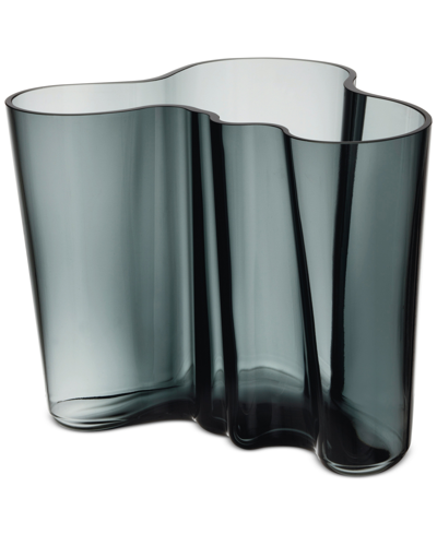 Shop Iittala Aalto 6.25" Vase In Dark Grey