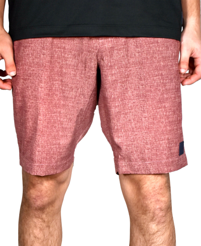 Shop Vintage Men's Heather Print Gurkha Flat Front Shorts In Ox Blood