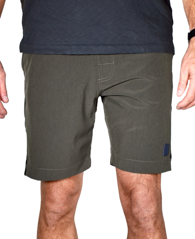 Shop Vintage Men's Micrograph Quick Dry Sport Shorts In Dark Olive