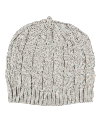 Shop Baby Mode Signature Baby Boys And Girls Cable Knit Beanie Hat In Gray
