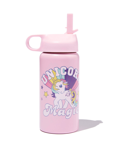 Shop Cotton On Big Girls Kids Graphic Metal Drink Bottle In Lcn Has My Little Pony/cali Pink