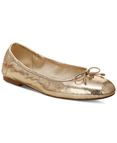 Shop Sam Edelman Women's Felicia Ballet Flats Women's Shoes In Gold Leaf