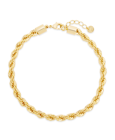 Brook & York Jovie Twisted Rope Chain Anklet In Gold-plated