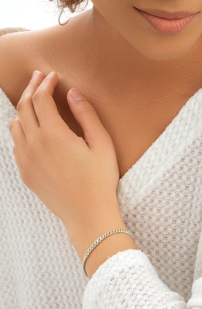 Sterling Forever Winslow Cz Chain Bracelet In Silver