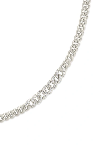 Sterling Forever Winslow Cz Chain Bracelet In Silver