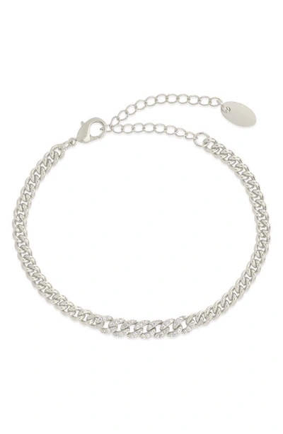 Sterling Forever Winslow Cz Chain Bracelet In Silver