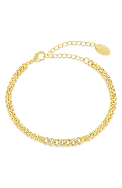 Shop Sterling Forever Winslow Cz Chain Bracelet In Gold