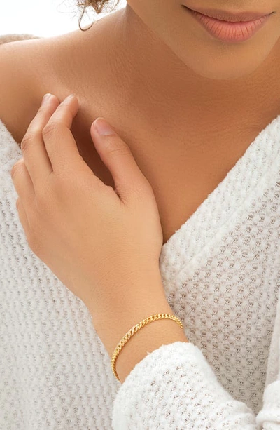 Sterling Forever Winslow Cz Chain Bracelet In Gold