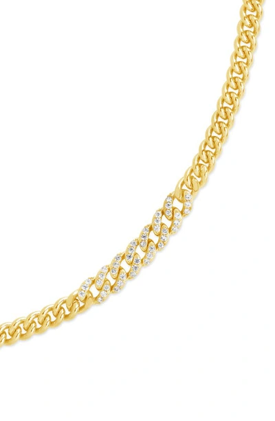 Sterling Forever Winslow Cz Chain Bracelet In Gold