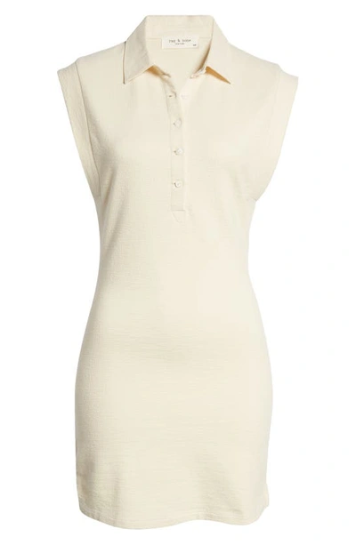 Shop Rag & Bone Mckenna Cotton Polo Minidress In Antique White