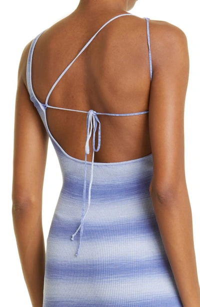 Shop Paloma Wool Haya Ribbed Organic Cotton Blend Sweater Tank Dress In Soft Blue
