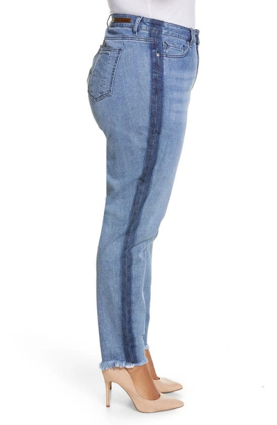 Standards & Practices Shadow Stripe High Waist Skinny Jeans In Shadow