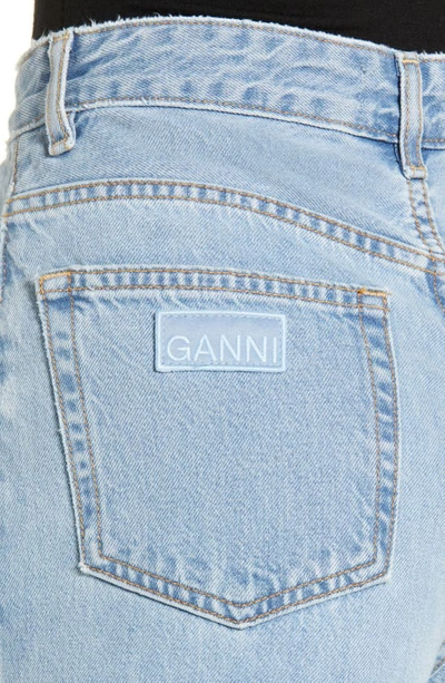 Shop Ganni Magny High Waist Wide Leg Jeans In Light Blue Stone