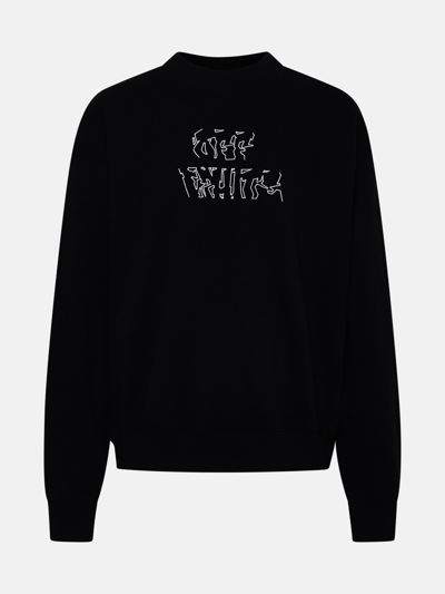 Shop Off-white Black Cotton Neen Arrow Sweatshirt