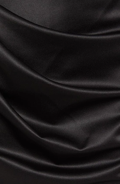 House Of Cb Adrienne Slim-fit Satin Maxi Dress In Black