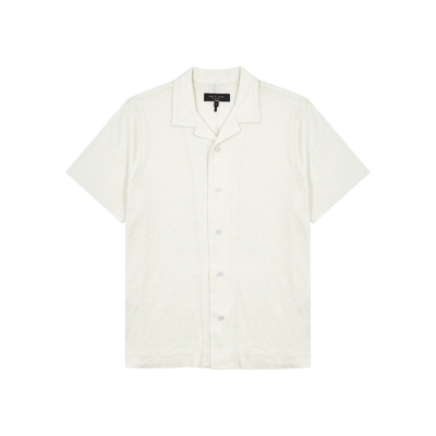 Shop Rag & Bone Avery Off-white Linen-blend Shirt