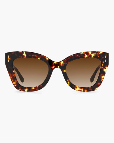 Shop Isabel Marant Havana Cat-eye Sunglasses