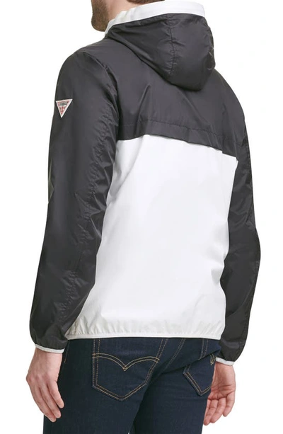 Guess black and white on sale windbreaker