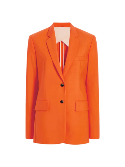 Shop Another Tomorrow Women's Oversized Blazer In Tangerine