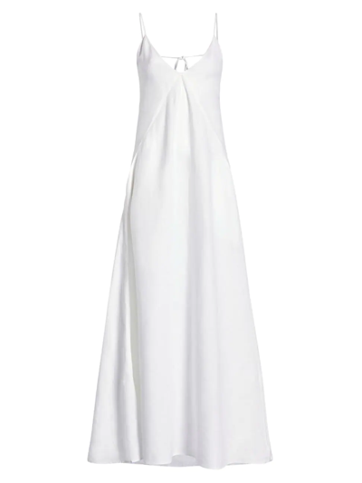 Shop Another Tomorrow Women's Seamed Slip Dress In White