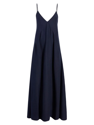 Shop Another Tomorrow Women's Seamed Slip Dress In Navy