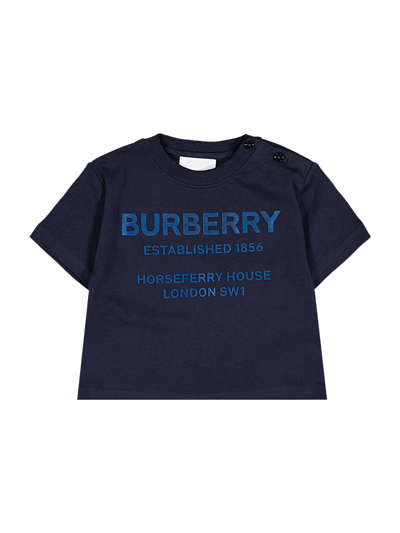 Shop Burberry Kids T-shirt For Boys In Blue