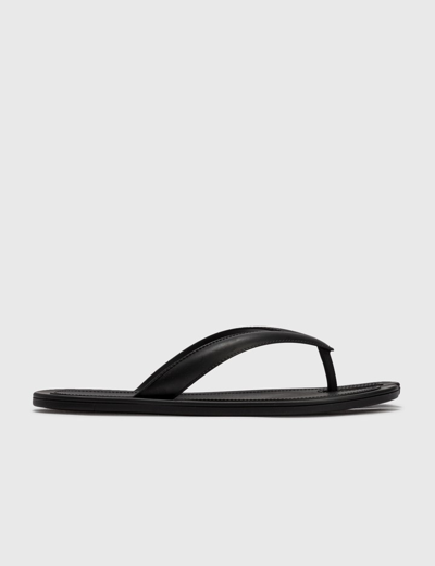 Shop Maison Margiela Tabi Thong Sandals In Black