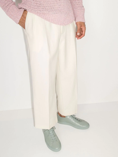 Common Projects Original Achilles Leather Sneakers In Green